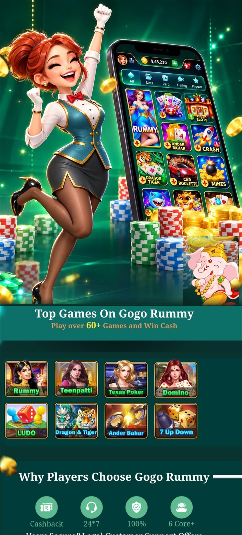Gogo Rummy - Play 60+ Games & Win Real Cash